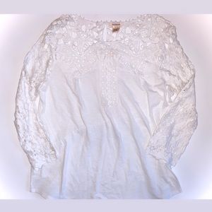 SUNDANCE CREAM LACE TOP